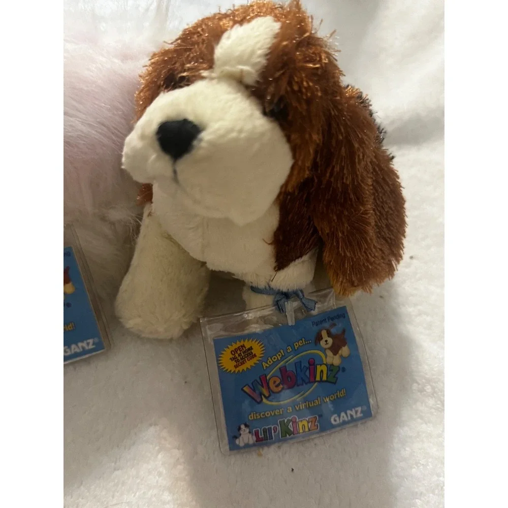 Ganz Webkinz Lil Kinz‎ Dog Lot St Bernard Basset Hound Yorkie NWT HS012 HS013